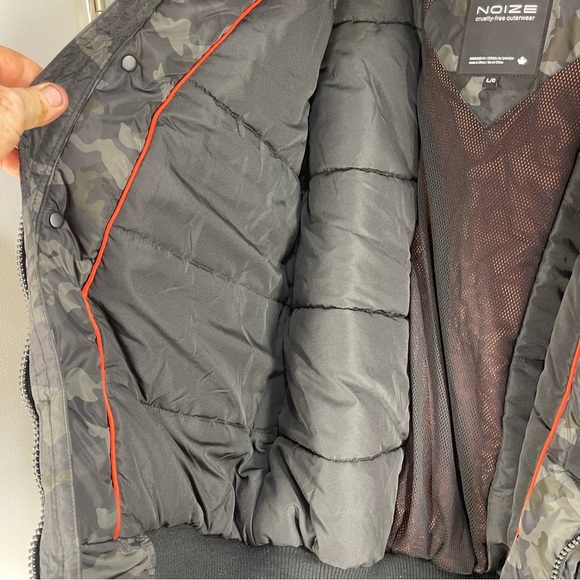 NOIZE Regular Fit Hooded Bomber Jacket Men Size Large - Picture 13 of 16